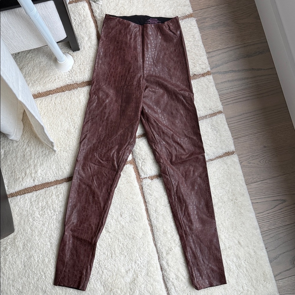 Commando Brown Faux Leather Leggings